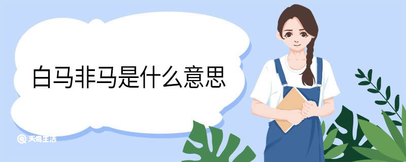 白马非马译文