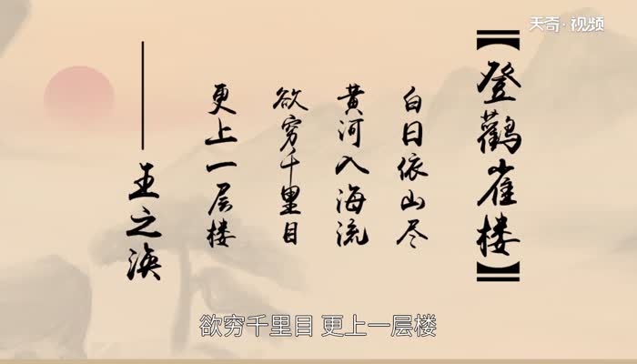 登鹳雀楼的诗意