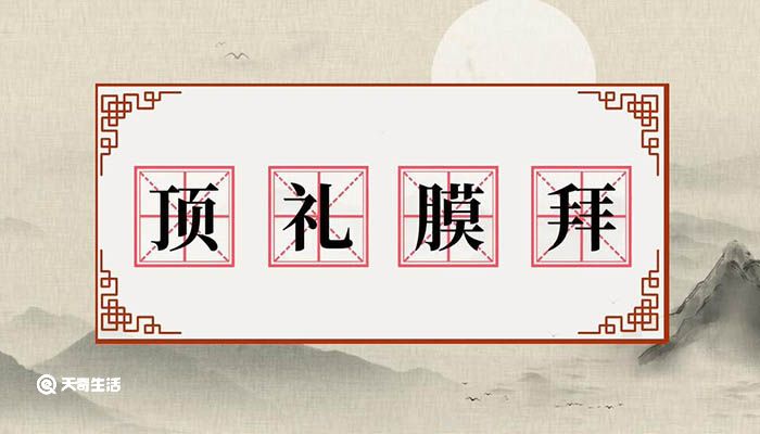 顶礼膜拜的意思